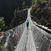Khumbu, Path on a Suspension Bridge over the Dudh-Kosi