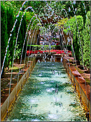 Palma de Majorca : giochi di acqua nel giardino botanico