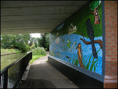 canal bridge mural
