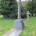 aldeburgh church, suffolk dead tree stump c20 tombstone of james block +1901(48)