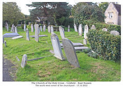 The Church of the Holy Cross - Uckfield -  the south-west corner of the church yard 15 10 2022