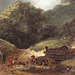 Detail of the Landscape with Washerwomen by Fragonard in the Virginia Museum of Fine Arts, June 2018