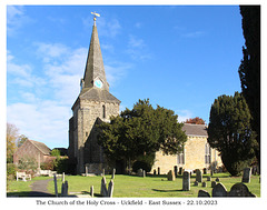The Church of the Holy Cross - Uckfield - from the south 22 10 2023