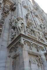 Milán, muro del Duomo (Catedral)