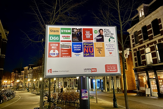 Local election posters of Leiden
