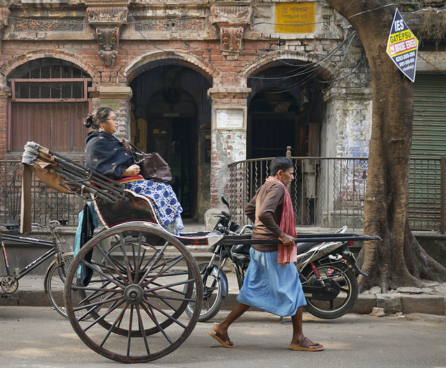 Woman on Rickshaw
