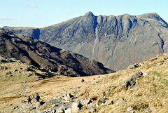 Walkers decending to Langdale from The Crinkle Crags 1994