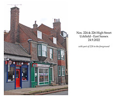 224 & 226 High Street, Uckfield, East Sussex - 24 9 2022
