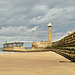 Beach and West Pier/lighthouse, Whitby, North Yorkshire