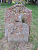 aldeburgh church, suffolk (37)c18 tombstone and footstone of thomas n... with skull and bone