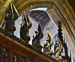 Gothic Revival woodcarving by Ralph Hedley 19th Century
