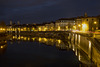 BESANCON: Le quai de Strasbourg, la iour de la Pelotte de nuit.