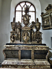 chelsea old church, london  c17 tomb of sir robert stanley +1632 and two children attrib to edward marshall