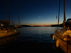 Sunset at Pomena on the island of Mljet, Croatia