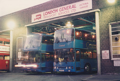 Central Coachways (West Midlands Travel) E906 TOJ and C101 DYE in London – 9 March 1991 (137-4)