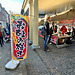Stall selling Hiroshima Okonomiyaki at Leiden market