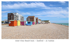 West View beach huts Seaford 2 7 2022