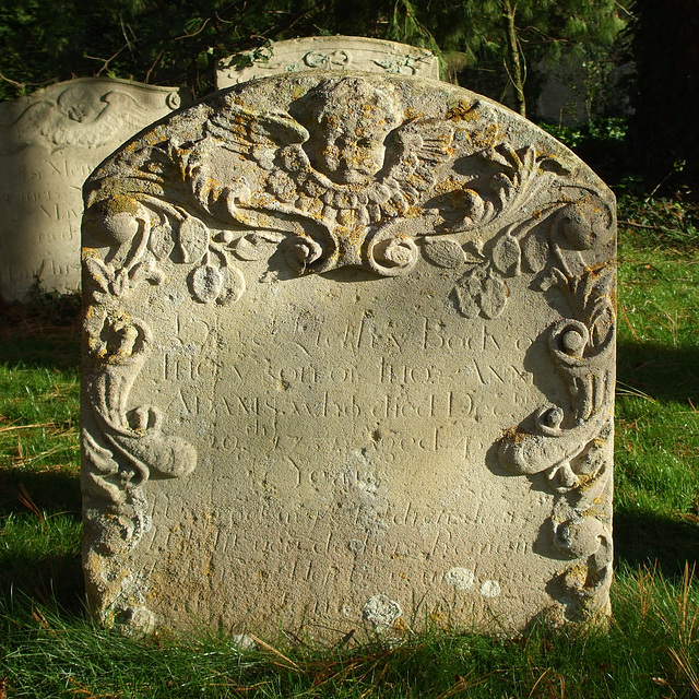 Great Shelford: 18th-century gravestone 2014-01-02