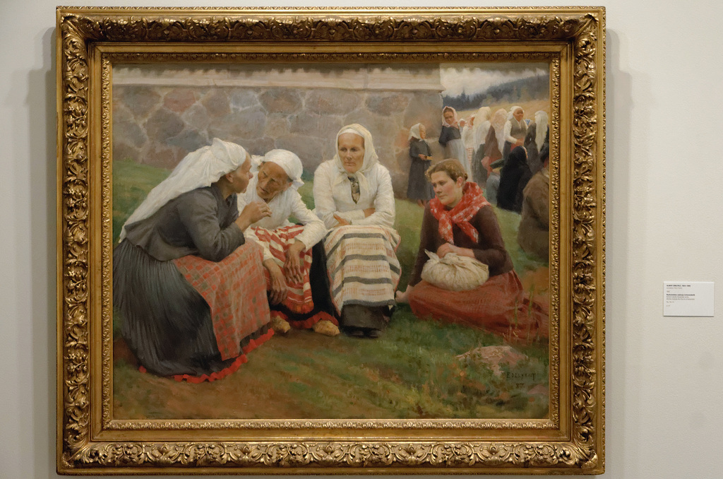 "Femmes près de l'église à Ruokolahti" (Albert Edelfelt - 1887)