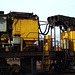 Loram rail grinder train