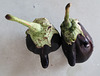 Amusingly-shaped aubergines