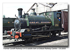 Ex-Cardiff Railway GWR 1338 at Didcot - 3.8.2005