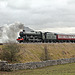 Stanier LMS class 6P Jubilee 45596 BAHAMAS with 1Z57 09.10 Keighley - Carlisle at Selside 22nd February 2020.