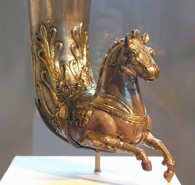 Detail of a Silver-Gilt Rhyton in the Metropolitan Museum of Art, August 2019