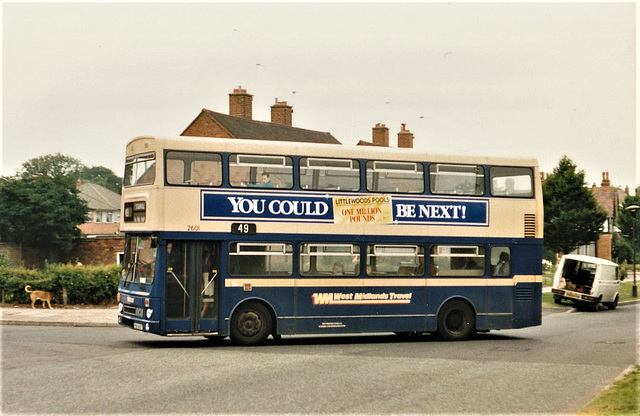 West Midlands Travel 2601 (POG 601Y) in Longbridge, Birmingham – Jun 1988 (70-5)