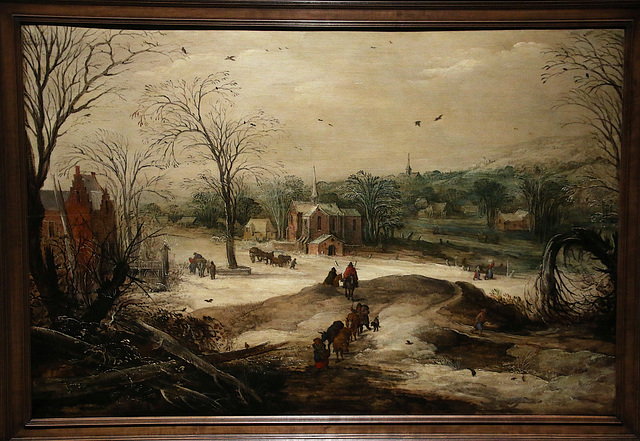 Paysage d'hiver - Huile sur bois de Brueghel - Musée d'Orléans