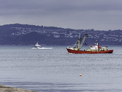 Ferry from Torquay and a fishing boat