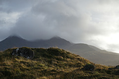 plateau at the foothills of the The Quaraing, highlands of Skye