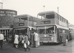 Eastern Counties Bury St. Edmunds bus stn - 4 Oct 1980