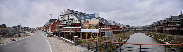 New houses at the Rijnfront in Oegstgeest