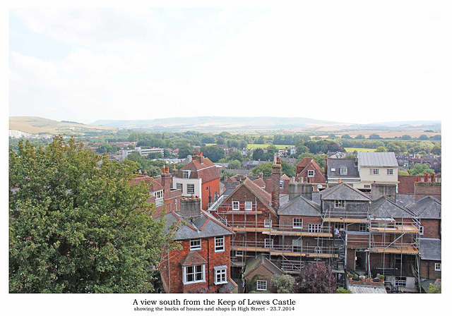 South from Lewes Castle 23 7 2014