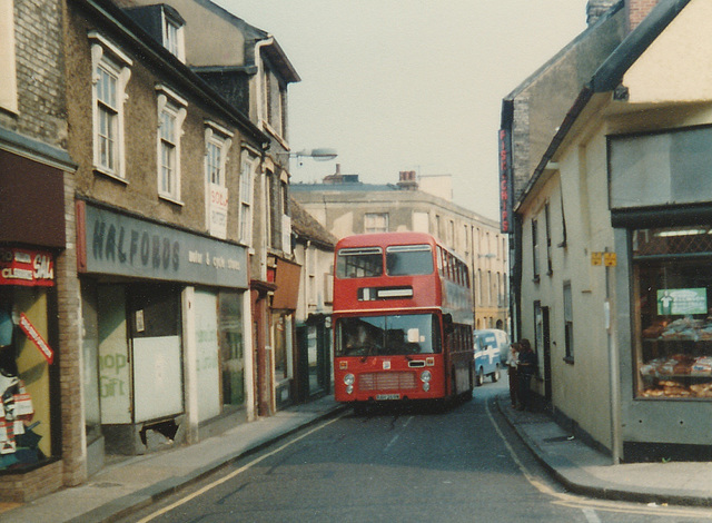 Eastern Counties VR269 (RAH 269W) in Bury St. Edmunds - Aug 1981