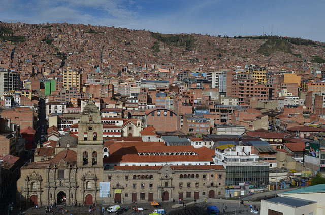 La Paz, San Francisco Cathedral and the Western Ridge