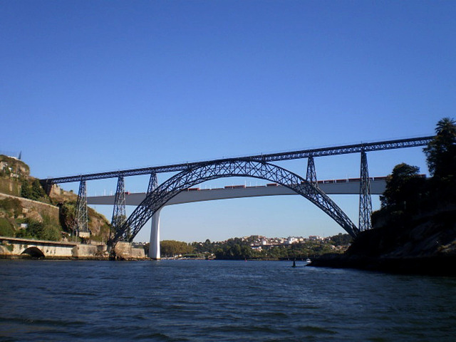 Railway bridges over River Douro.
