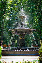 Thermen's fountain in Mariinsky Park at close range