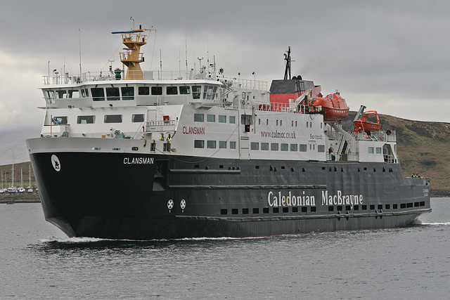 M.V. CLANSMAN arriving at Oban 20th April 2017