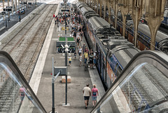 NICE; Gare SNCF; Vue depuis la nouvelle passerelle 01