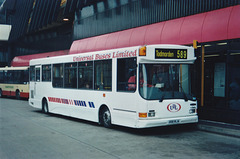 Universal Buses R811 WJA in Rochdale bus station – 26 Apr 1999 (413-16A)