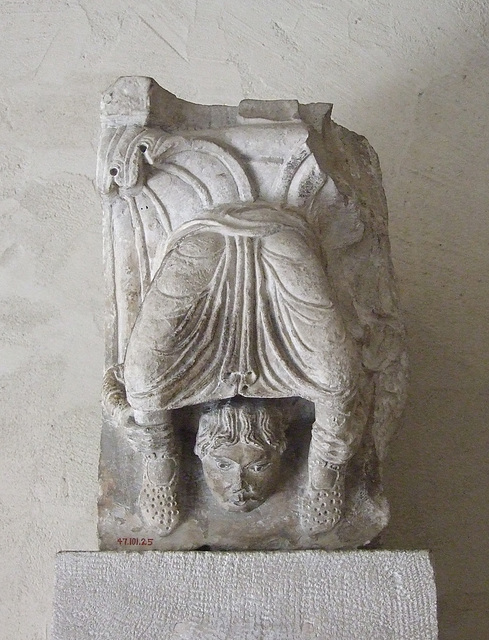 Portion of a Pilaster with an Acrobat in the Cloisters, April 2012