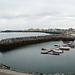 Iceland, Panorama of Keflavik with Boat Parking