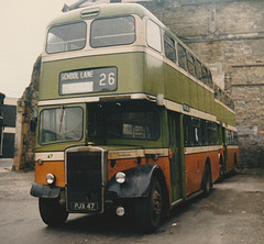 Calderdale JOC 47 (PJX 47) in Halifax – Mar 1974