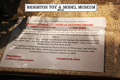 Ploughing engine info panel Brighton Toy Museum 31 3 2015