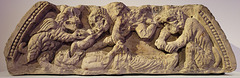 C12 tympanum from york minster with devils consuming a soul