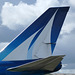 Tailfin of Boeing 747-422 F-HSEA (ex-Corsair International)