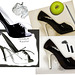 Wallpaper corset heels and apple