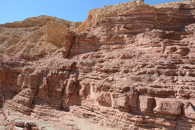 Israel, The Mountains of Eilat, Red Rocks on the Way to Red Canyon from the West